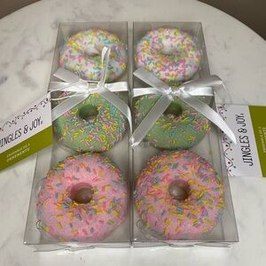 NWT (2) Sets Jingles & Joy Donut Ornaments 🍩